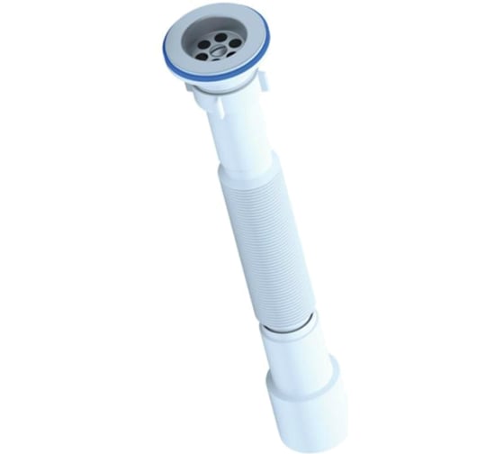 Сифон для мойки Гофра АНИ Пласт, 1 1/2x40/50, нержавеющая сетка G106 025-0300
