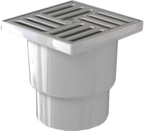 Нерегулируемый трап АНИ Пласт вертикальный выпуск, гидрозатвор, Дн110, нержавеющая решетка, 150х150 мм TA1212 004-0217
