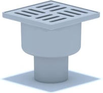 Нерегулируемый трап АНИ Пласт вертикальный выпуск, гидрозатвор, Дн50, пластиковая решетка, 100х100 мм TA5204 004-0221