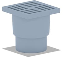 Нерегулируемый трап АНИ Пласт вертикальный выпуск, сухой затвор, Дн110, пластиковая решетка, 150х150 мм TQ1210 004-0477
