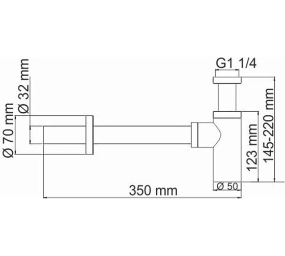 Сифон для раковины WasserKRAFT латунь A150