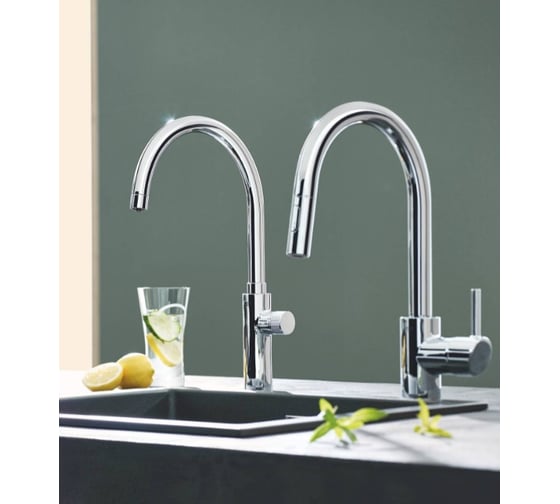 Вентиль для мойки Grohe Grohe Blue Pure Mono без электроники с С-образным изливом 31724000