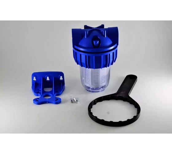 Колба фильтра для воды Unipump 5 CFC-5K резьба 1, с картриджем NT-5 55051