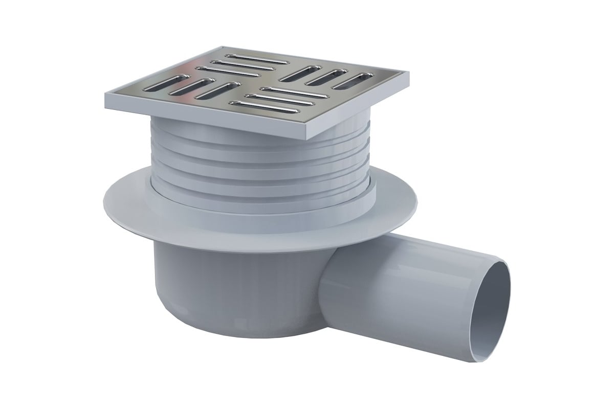 Регулируемый трап Alcadrain с гидрозатвором, Дн 50, с нержавеющей ...