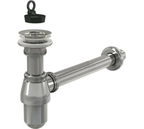 Сифон для умывальника Alcadrain бутылочный, 1 1/4х32, с прямой трубкой 32 мм 00022257