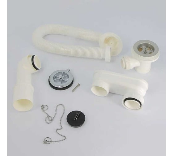 Слив-перелив для ванны Alca Plast плоский, с пробкой на цепочке A501 025-0466