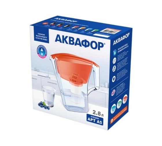 Водоочиститель Кувшин Аквафор Арт A5 P83A5N коралл