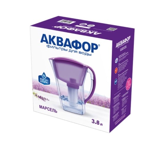 Водоочиститель Аквафор кувшин Марсель P81В08N сирень