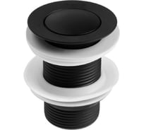 Донный клапан GRIALE 1 1/4" без перелива, высота 80 мм, нержавеющая сталь, черный матовый GR9559103