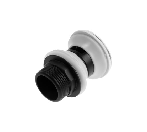 Донный клапан GRIALE 1 1/4" с переливом, высота 80 мм, нержавеющая сталь, черный матовый GR9559104