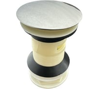 Донный клапан GRIALE корпус пластик, крышка нержавеющая сталь, большая кнопка, с переливом GR9931988