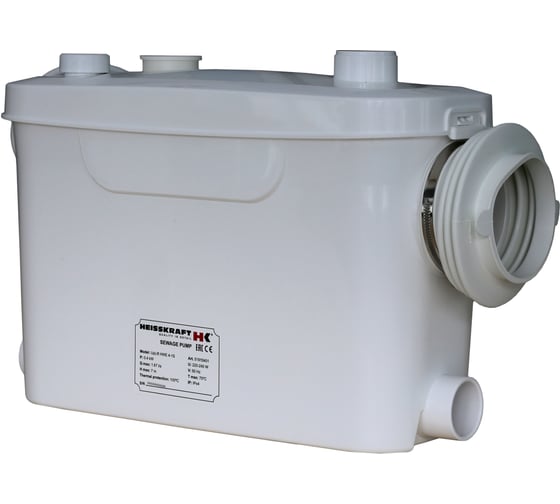 Канализационная установка Heisskraft UpLift HWE 4-1S, 0.4 кВт, 1x230 В, 2.5 A, кабель 1.8 м 51910401