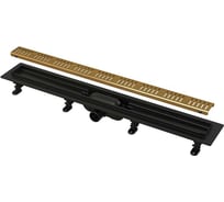Водоотводящий желоб из пластика Alcadrain APZ10BLACK-750BRASS 00079474