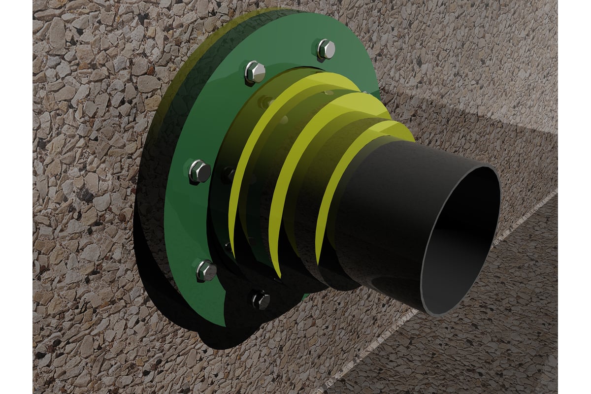 Муфта для прохода через стенку ж б колодца 110