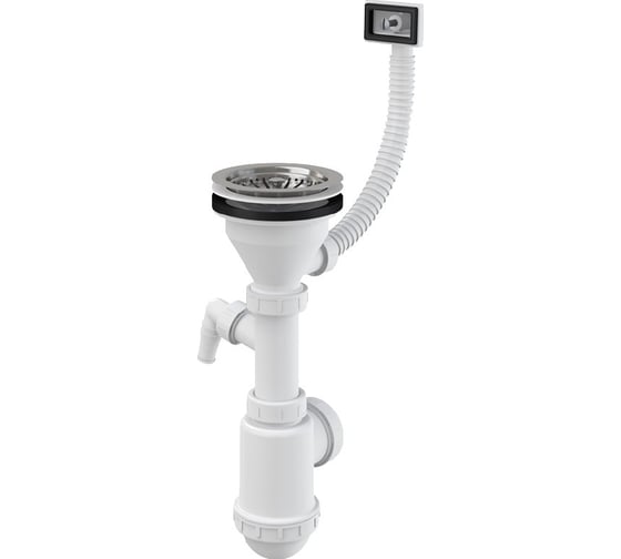 Сифон для мойки Alcadrain A447P - DN50/40 с нержавеющей решеткой 00029120