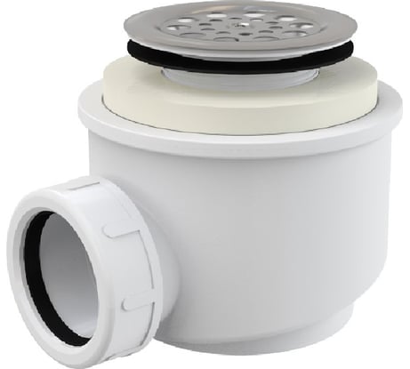 Сифон для душевого поддона Alcadrain A46-50 с нержавеющей решеткой 00029394