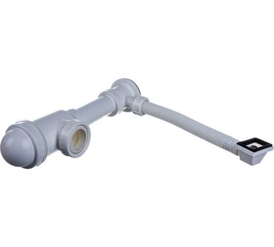 Сифон для мойки Alcadrain A444-DN50/40 с нержавеющей решеткой DN70 и гофропереливом 00051713