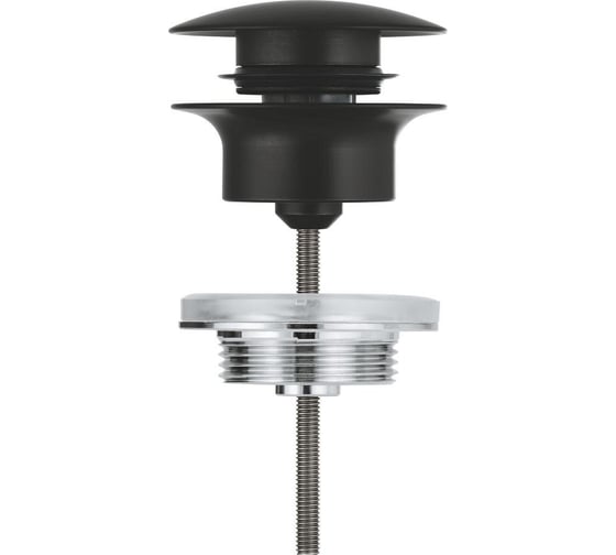 Донный клапан для раковины нажимной Grohe матовый черный 1024642430