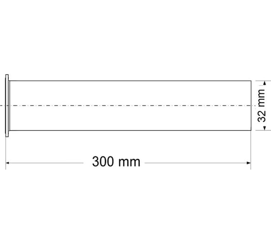 Хромированная трубка с фланцем Imperial ф32-30 см 801.00