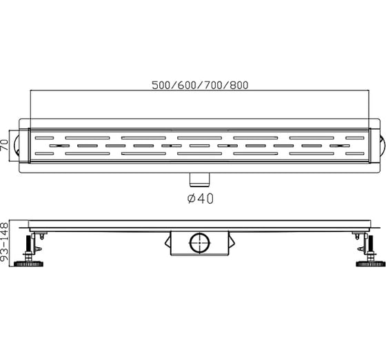Душевой лоток HAIBA серый HB91800-3