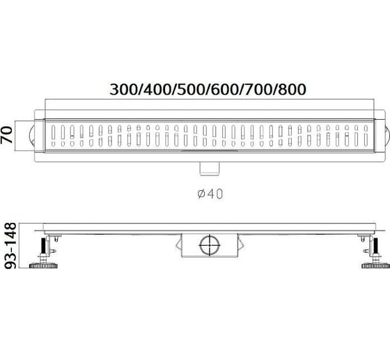 Душевой лоток HAIBA черный HB93700-7