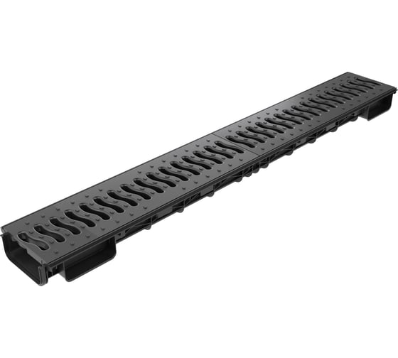 Лоток Ecoteck Lite 100h56 с решеткой пластиковой, кл. А15 черный ДИ 14805000 46611