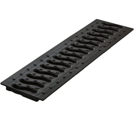 Решетка Ecoteck STANDART 100 пластиковая Волна (черный) ДИ 01905000 27442