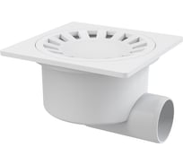 Сливной трап Alcadrain APV15 150х150 50, подводка – боковая, решетка – белая 00049939