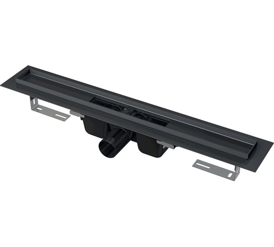 Водоотводящий желоб Alcadrain APZ1BLACK-850 с порогами для перфорированной решетки 00051508 1