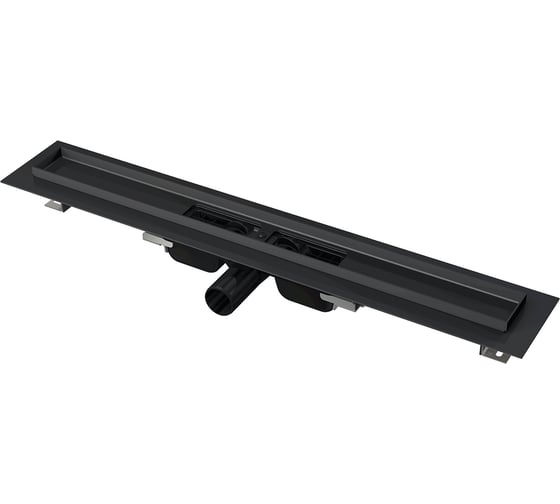 Водоотводящий желоб Alcadrain APZ101BLACK-550 с порогами для перфорированной решетки 00051506 1