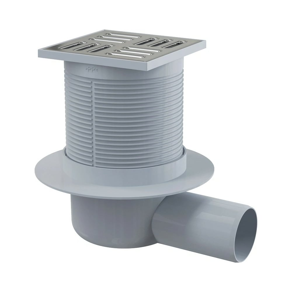 Сливной трап Alcadrain APV1 105х105 50, подводка – боковая, решетка ...