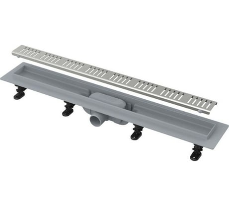 Водоотводящий желоб Alcadrain APZ18-650M с порогами из нержавеющей стали 00052379