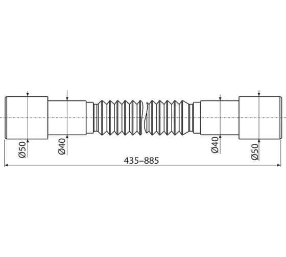 Гибкое соединение Alcadrain A720 50 40/40 50 ЗАМЕНЯЕТ А72 и А702 00050450
