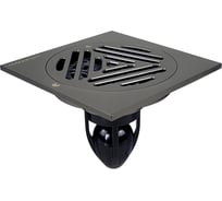 Трап сантехнический MAGdrain 100x100 мм, магнитный клапан, латунь, графит CC 40 Q50-K