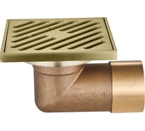 Трап для душа RAGLO 10x10 см, золотой сатин R606.10.03