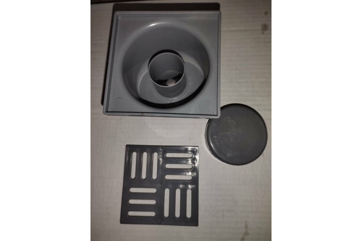 Вертикальный трап RTP с сухим затвором с поплавком, серый D 50 мм ...