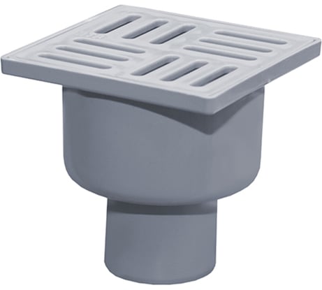 Вертикальный трап RTP с сухим затвором с поплавком, серый D 50 мм, 100х100 36587