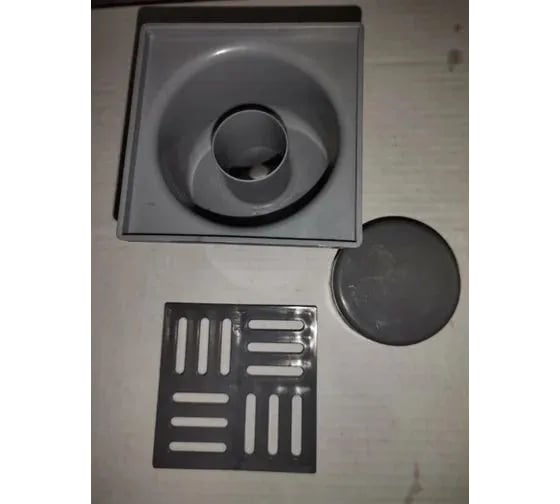 Вертикальный трап RTP с сухим затвором с поплавком, серый D 50 мм, 100х100 36587