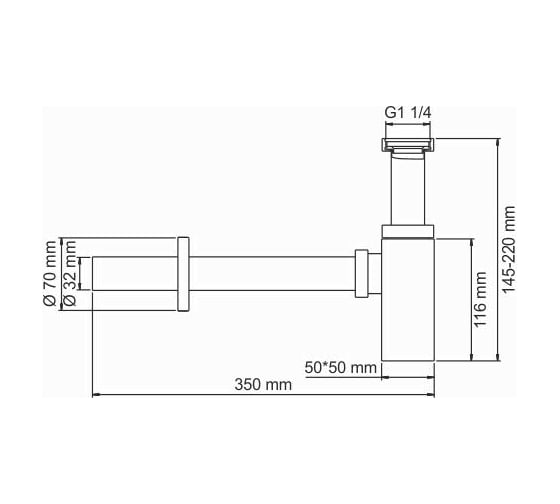 Сифон для раковины WasserKRAFT A169