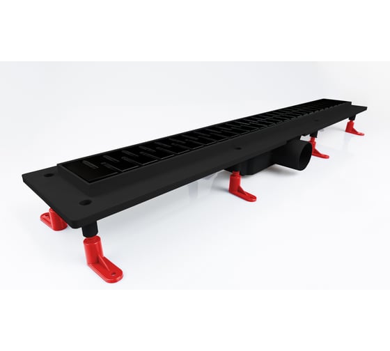 Душевой лоток Miano МИАНО MEDIUM BLACK EDITION черный, боковой слив D50 600 MD-60MEB
