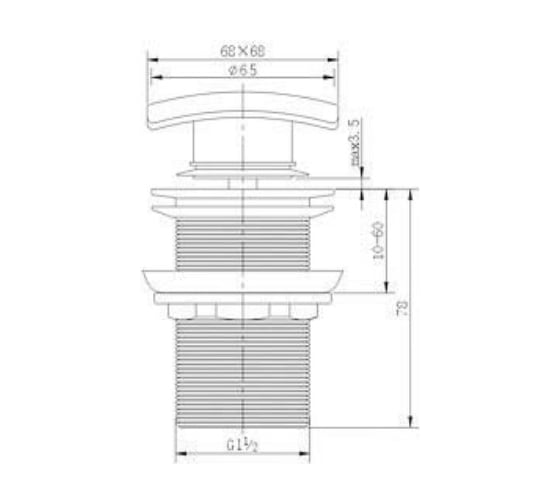 Донный клапан-автомат для раковины OSGARD AMANT 80012 940000001108