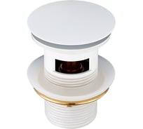 Донный клапан Elghansa 1 1/4", для раковины с переливом, Click-Clack, белый WBT-122-White