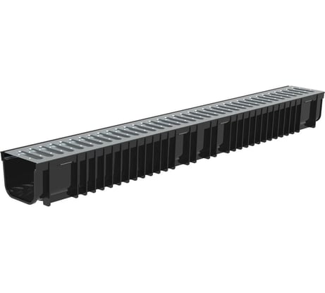 Пластиковый лоток Стилот SteePlain DN100 H100 со стальной решеткой P1010S