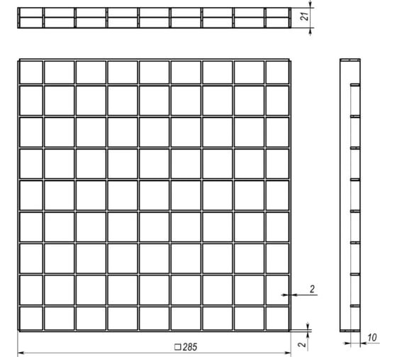 Стальная ячеистая решетка Стилот SteeStart 300x300 В125 P3030AB