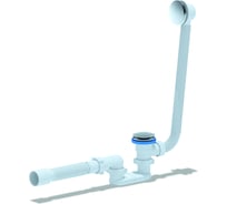 Сифон для ванны АНИ Пласт плоский, автоматический, 1 1/2x40, гофрированный, 40х50 EC055GS 025-1036