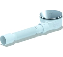 Сифон для поддона АНИ Пласт h 53 мм., 1 1/2x90, хром/слив E355C 025-1149