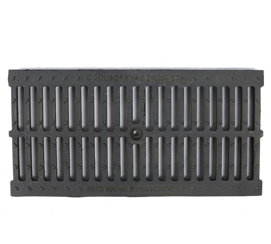 Решетка чугунная щелевая AQUADRENAG РЧЩ Standart DN200 C250 (500x245) 2024523