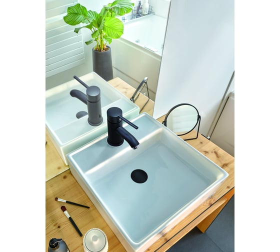 Донный клапан для раковины Wirquin BLACK TOUCH без отверстия для перелива, латунь 30723915