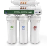 Фильтр для воды Аурус под мойку c краном питьевой воды проточный жесткой очистки, обратный осмос встраиваемый комплект 6 ступеней, кухонный и накопительный RF 2 35