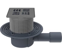 Трап с сухим сифоном HL "Primus blue", с решеткой 3125 (КЛИК-КЛАК) с вертикальным выпуском DN40/50 HL 510Prblue-3125